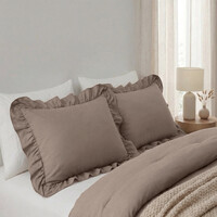 Sleeptime Lazy Ruffles Kussenslopen 2pack Taupe 60 x 70