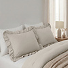 Sleeptime Lazy Ruffles Kussenslopen 2pack Taupe/Grijs 60 x 70