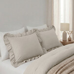 Sleeptime Lazy Ruffles Kussenslopen 2pack Taupe/Grijs 60 x 70