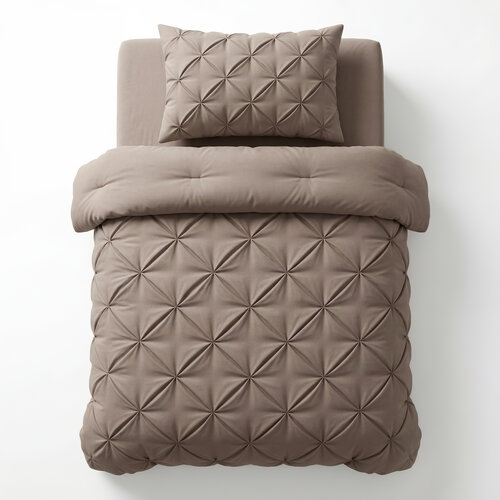 Sleeptime Lazy Dekbed Pintuck Taupe