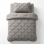 Sleeptime Lazy Dekbed Pintuck Taupe/Grijs