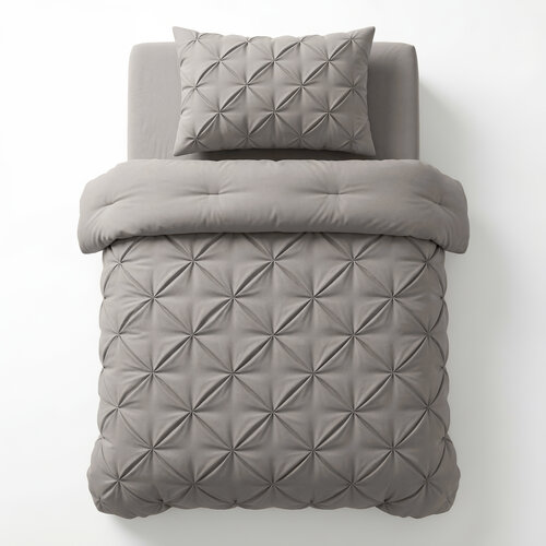 Sleeptime Lazy Dekbed Pintuck Taupe/Grijs