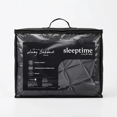 Sleeptime Lazy Dekbed Pintuck Antraciet