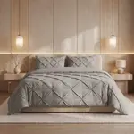 Sleeptime Lazy Dekbed Pintuck Taupe/Grijs