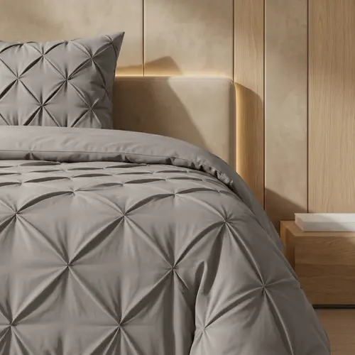 Sleeptime Lazy Dekbed Pintuck Taupe/Grijs