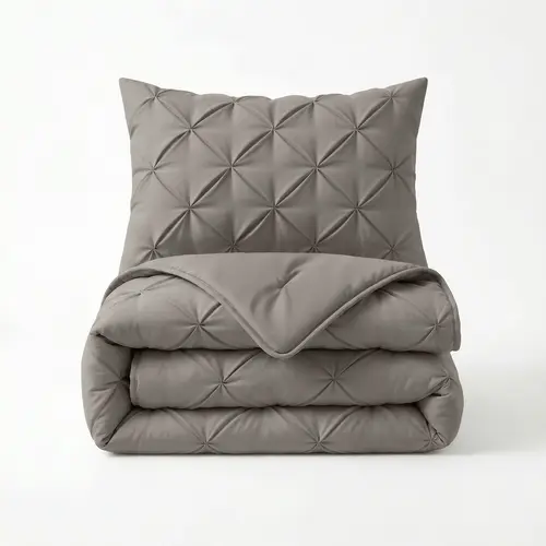 Sleeptime Lazy Dekbed Pintuck Taupe/Grijs