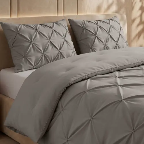 Sleeptime Lazy Dekbed Pintuck Taupe/Grijs