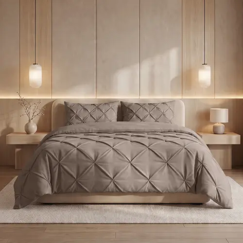 Sleeptime Lazy Dekbed Pintuck Taupe