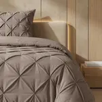 Sleeptime Lazy Dekbed Pintuck Taupe