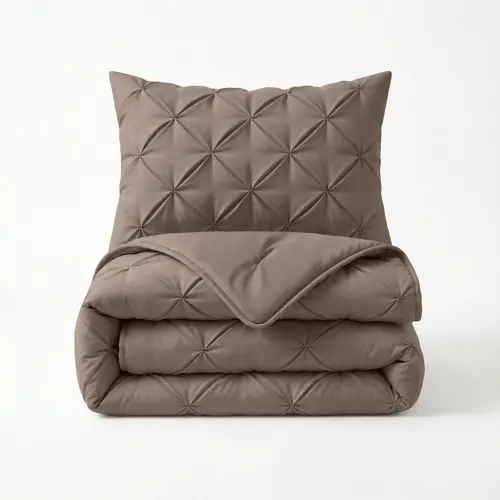 Sleeptime Lazy Dekbed Pintuck Taupe