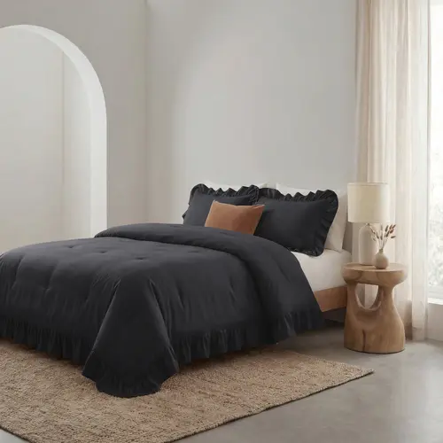 Sleeptime Lazy Dekbed Ruffles Antraciet