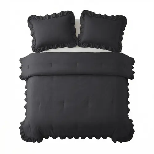 Sleeptime Lazy Dekbed Ruffles Antraciet