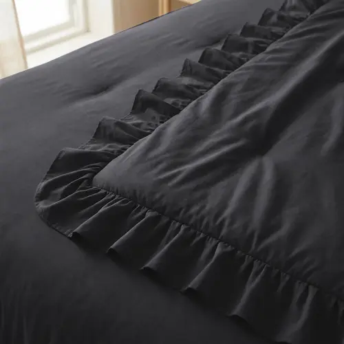 Sleeptime Lazy Dekbed Ruffles Antraciet