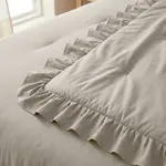 Sleeptime Lazy Dekbed Ruffles Taupe/Grijs