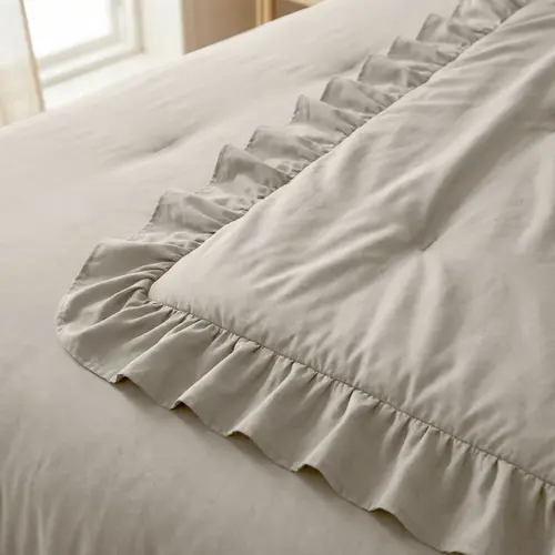Sleeptime Lazy Dekbed Ruffles Taupe/Grijs
