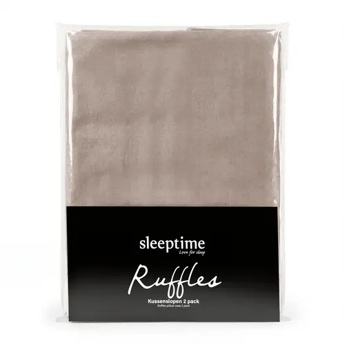 Sleeptime Lazy Ruffles Kussenslopen 2pack Taupe 60 x 70