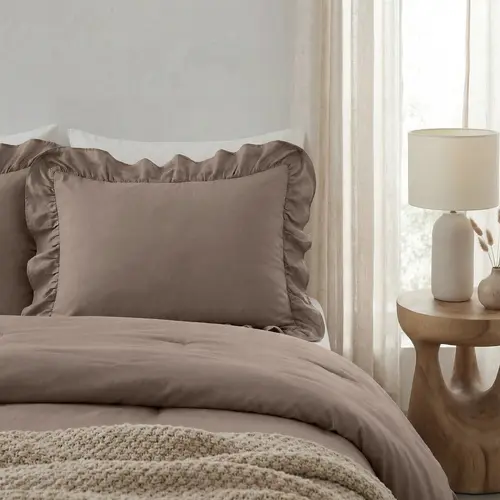 Sleeptime Lazy Ruffles Kussenslopen 2pack Taupe 60 x 70
