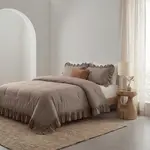 Sleeptime Lazy Dekbed Ruffles Taupe