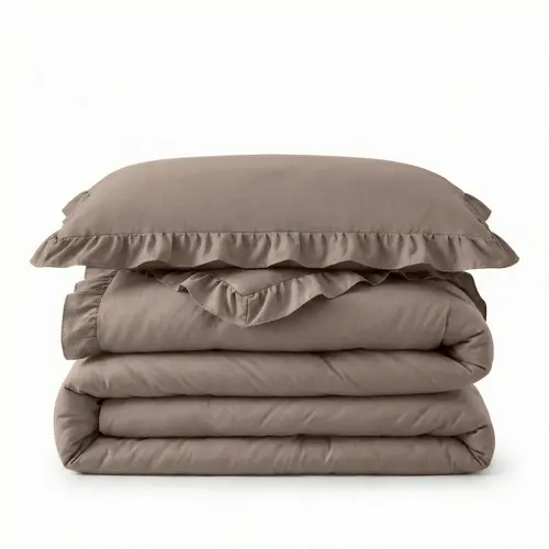 Sleeptime Lazy Dekbed Ruffles Taupe