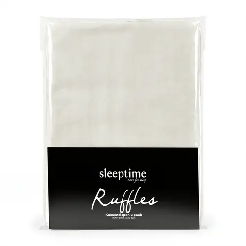 Sleeptime Lazy Ruffles Kussenslopen 2pack Gebroken Wit 60 x 70