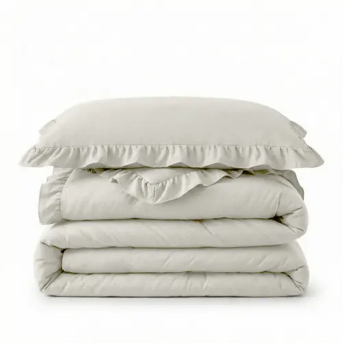 Sleeptime Lazy Dekbed Ruffles Gebroken Wit