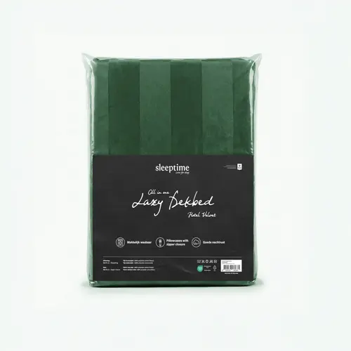 Sleeptime Hotel Velvet 2pack Slopen Donker Groen 60 x 70