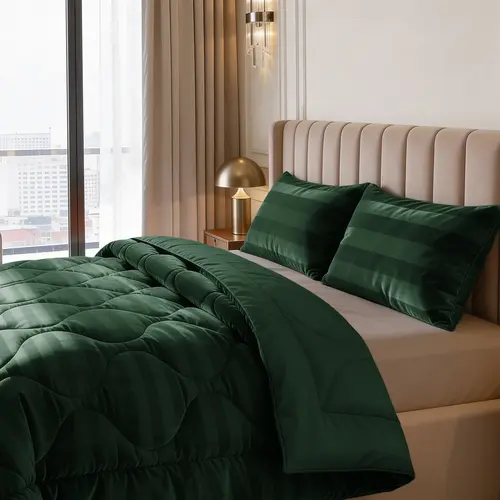 Sleeptime Lazy Dekbed Hotel Velvet Donker Groen