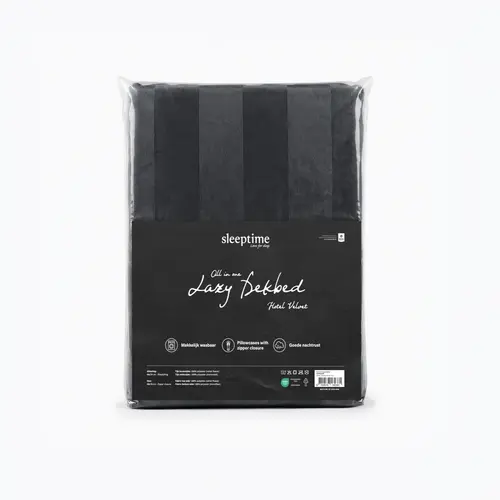 Sleeptime Hotel Velvet 2pack Slopen Antraciet 60 x 70