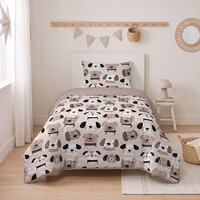 Sleeptime Lazy Kids Dekbed Hondjes Taupe 140 x 200