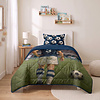 Sleeptime Lazy Kids Dekbed Voetbal ster Blauw 140 x 200 + kussensloop