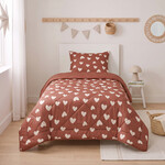 Sleeptime Lazy Kids Dekbed Hartjes Rood 140 x 200