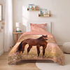 Sleeptime Lazy Kids Dekbed Luxe paard Roze 140 x 200 + kussensloop