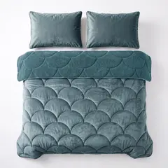 Sleeptime Lazy Teddy/Velvet Groen + kussensloop/kussenslopen