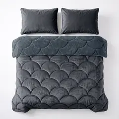 Sleeptime Lazy Teddy/Velvet Antraciet + kussensloop/kussenslopen
