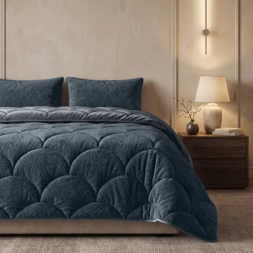 Sleeptime Lazy Teddy/Velvet  Antraciet + kussensloop/kussenslopen
