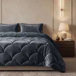 Sleeptime Lazy Teddy/Velvet  Antraciet + kussensloop/kussenslopen