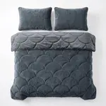 Sleeptime Lazy Teddy/Velvet  Antraciet + kussensloop/kussenslopen