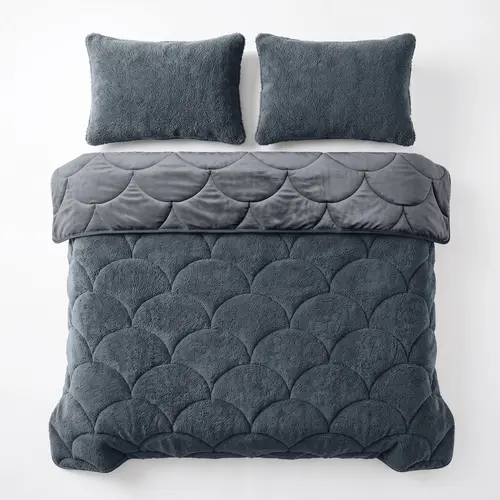 Sleeptime Lazy Teddy/Velvet  Antraciet + kussensloop/kussenslopen