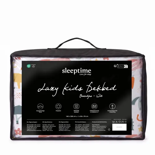 Sleeptime Lazy Kids Dekbed Paardjes Wit 140 x 200