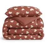 Sleeptime Lazy Kids Dekbed Hartjes Rood 140 x 200