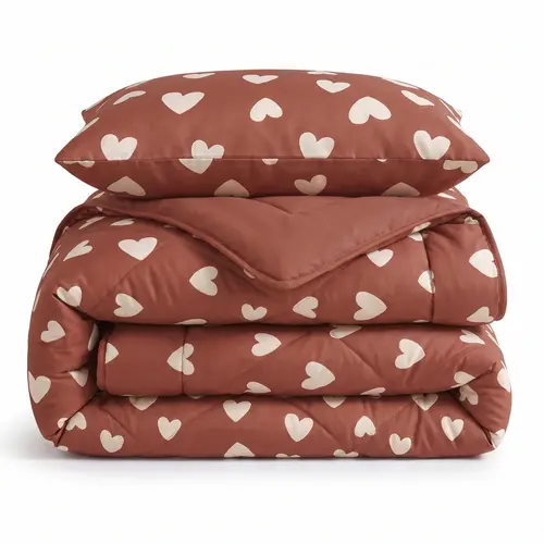Sleeptime Lazy Kids Dekbed Hartjes Rood 140 x 200