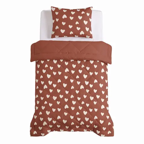 Sleeptime Lazy Kids Dekbed Hartjes Rood 140 x 200