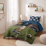 Sleeptime Lazy Kids Dekbed Voetbal ster Blauw 140 x 200