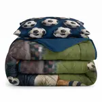 Sleeptime Lazy Kids Dekbed Voetbal ster Blauw 140 x 200