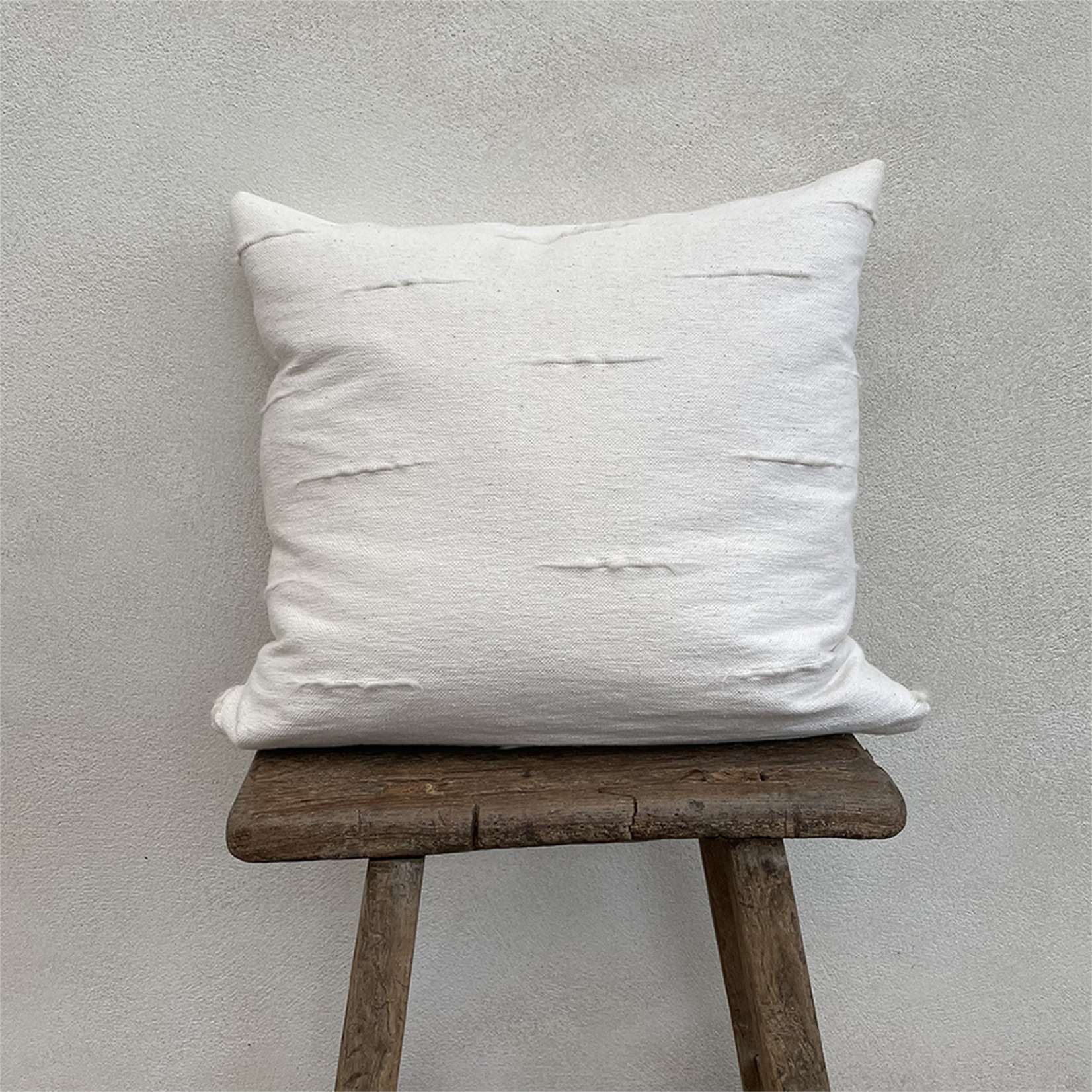 Cotton cushion with mohair