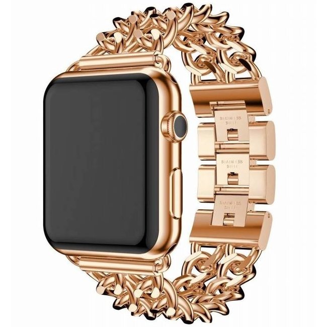 Apple watch cinturino da cowboy in acciaio - rosa oro - 123watches.it