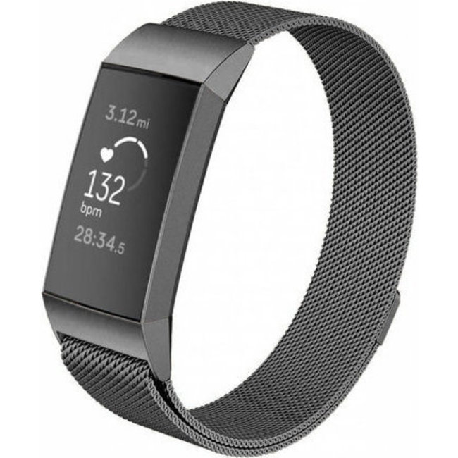 Fitbit Charge 3 & 4 banda milanese - space gray