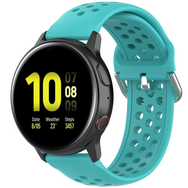 Samsung Galaxy Watch cinturino con doppia fibbia in silicone - verdeblu -  123watches.it