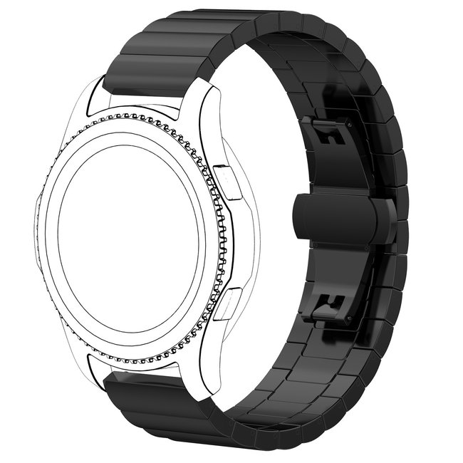 Samsung Galaxy Watch cinturino a maglie d'acciaio - nero - 123watches.it