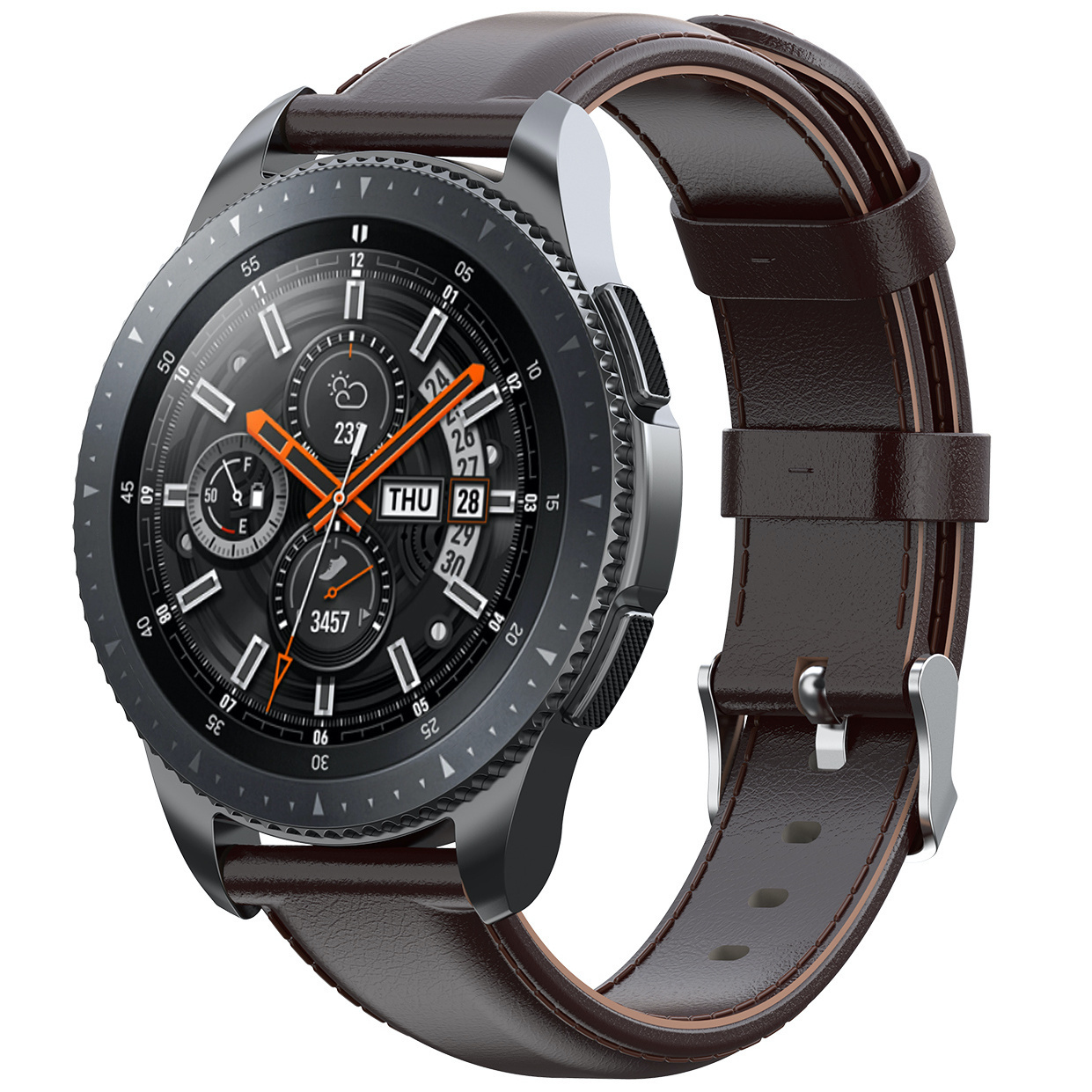 Huawei watch GT cinturino in pelle - scuro marrone - 123watches.it